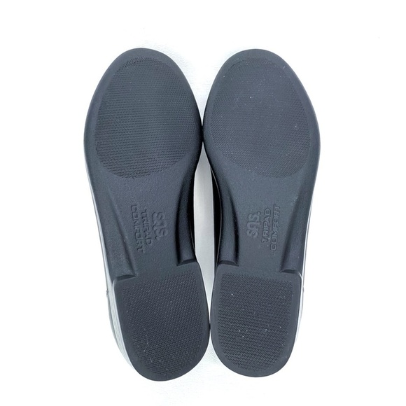 Sas Simplify Moccasin Loafer Flat Black Leather Comfort Shoe Size 5.5 *Wide* EUC - Picture 9 of 13
